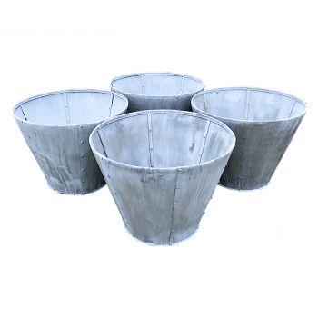 Zinc Flared Planters 