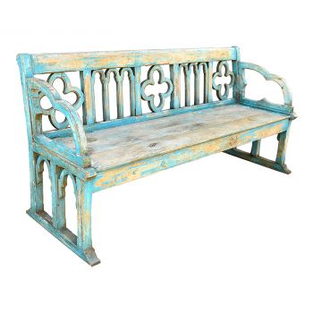 Painted Wooden Bench