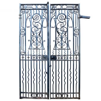Pair of Antique Wrought Iron Gates