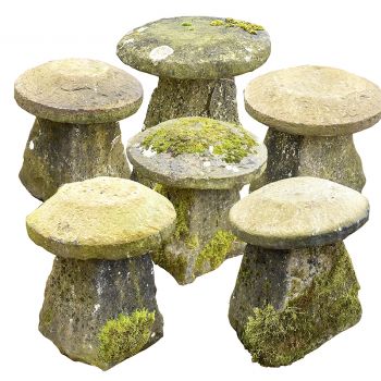 Set of Six Purbeck Limestone Staddle Stones