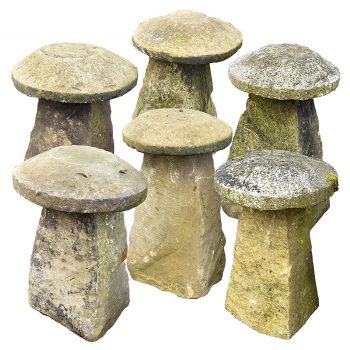 Set of Six Antique Staddle Stones