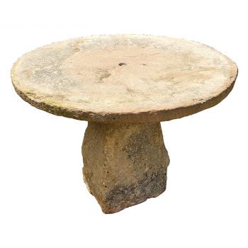 Mill Wheel Table on Staddle Stone Base
