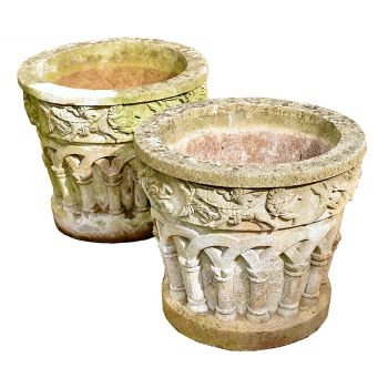 Late 20th Century Gothic Style Planters