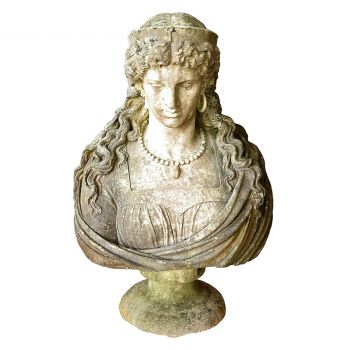 Hand Carved Bust of Ariadne, Greek Goddess