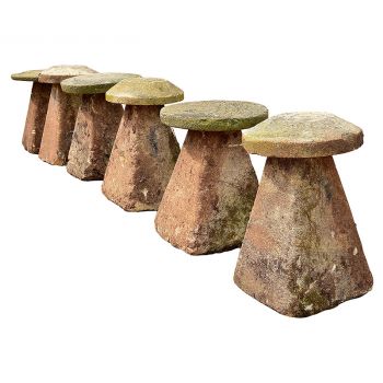 Set of Six Large Staddle Stones