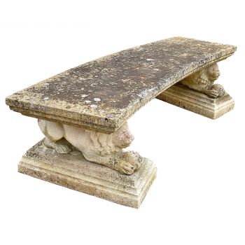 Gently Curved Stone Bench