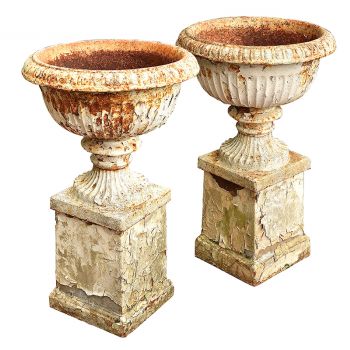 Antique Cast Iron Urns 