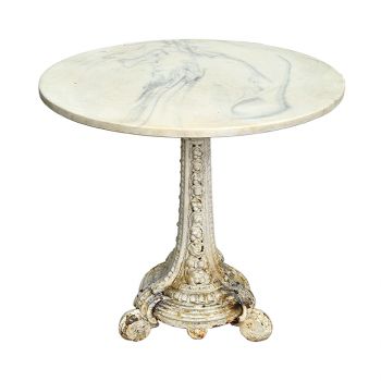 Antique Marble Pedestal Table 