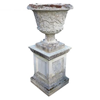 Large Urn on Three Part Pedestal