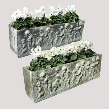 Lead Cupid Planters 