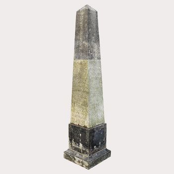 Mid Century Stone Obelisk