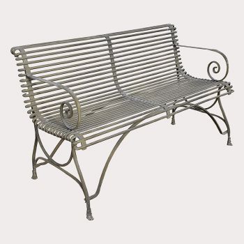 Zinc Arras Style Bench 