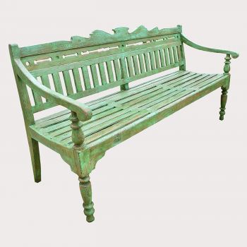 Green Hardwood Bench 