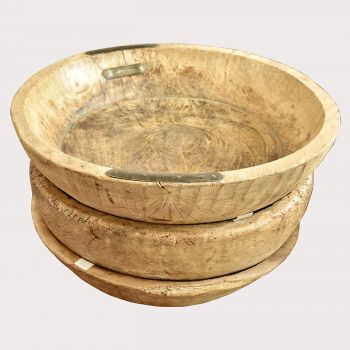 Large Carved Chapati Bowls