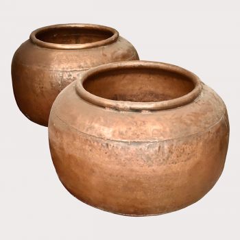 Roll Top Copper Pots