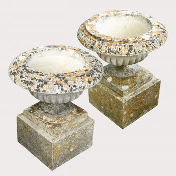 Egg & Dart Rim Urns