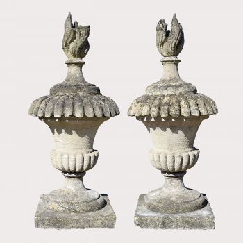 Lidded Flame Finials 