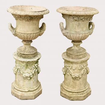 Blashfield Handled Urns on Bases